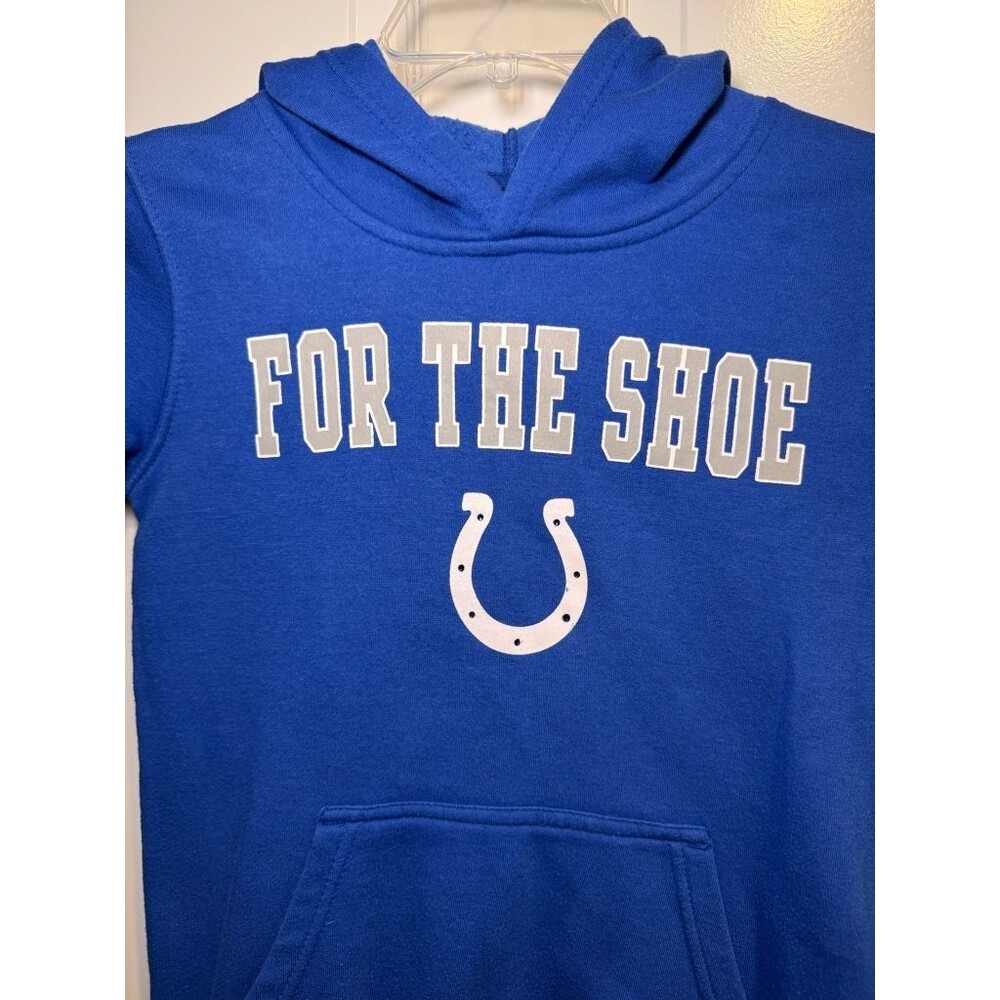NFL Team Apparel Indianapolis Colts For The Shoe Hoodie Youth M 10/12 Blue